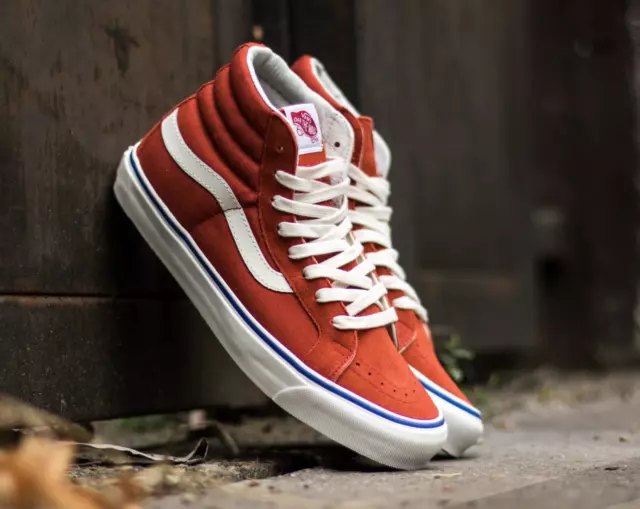 Vans Vault OG SK8-Hi LX Suede Canvas 'Bossa Nova' Orange VN0003T0KC3 Men's 8-11