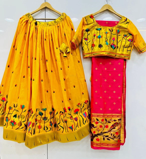 Bollywood Indian Pakistani Ethnic Party Ware Pure Soft Silk Lehenga Choli Uk254