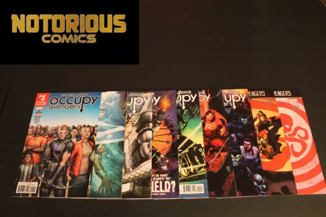 Occupy Avengers 1-9 Complete Comic Lot Run Set Marvel Collection