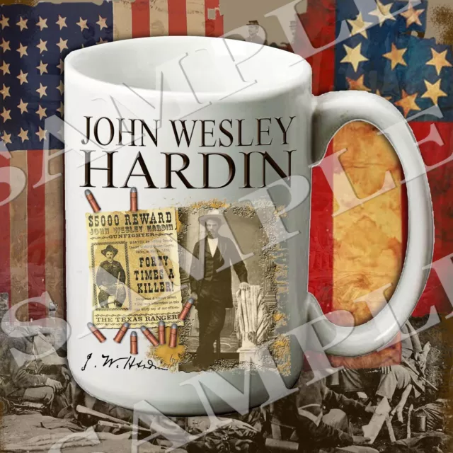 John Wesley Hardin Legends of the American Wild West 15-ounce themed coffee mug