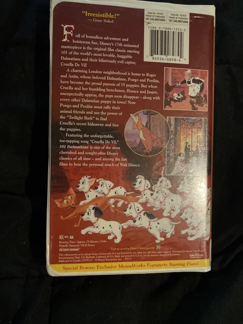101 Dalmatians Vhs 1999 Disney S Masterpiece Collection Thx 9 92 Picclick Ca 101 Dalmatians Vhs 1999 Disney S Masterpiece Collection Thx 9 92 Picclick Ca