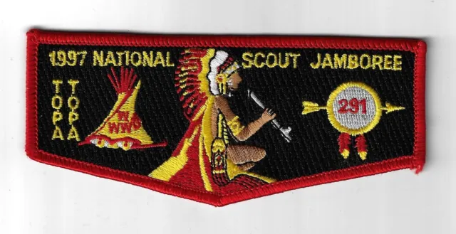 OA 291 Toap Topa 1997 National Jamboree Flap RED Bdr. [MK-5170]