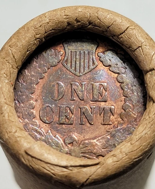 WHEAT PENNY ROLL UNSEARCHED Estate .Indian Head , Old Vintage Coin