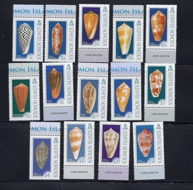 Salomon Îles 2006 Coquillages Timbres Ordinaires Complet VF MNH