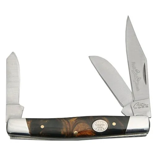 Rite Edge Medium 3 Blade Stockman Folding Pocket Knife with Delrin Handles