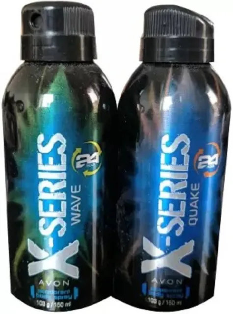 AVON X-Series Quake & Wave Deodorant Spray - For Men (300 ml, Pack of 2) 2