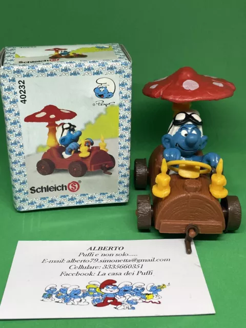 Puffi Smurfs Super Puffo In Macchina Log Car Fungo 40232