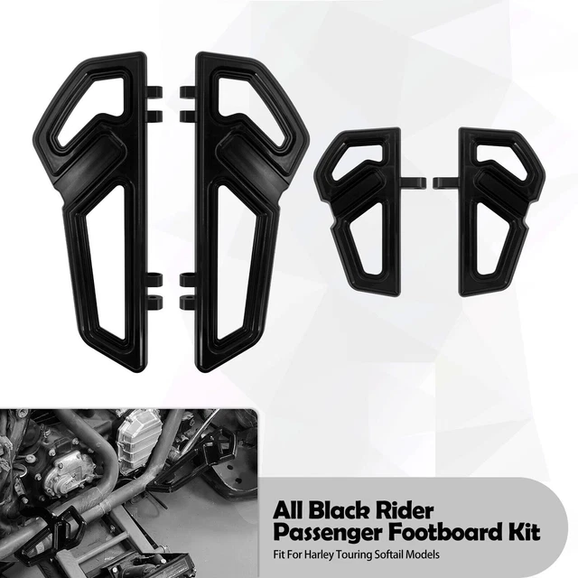 BLACK FLOORBOARDS DRIVER Passenger Empire Footboards Fit For Harley