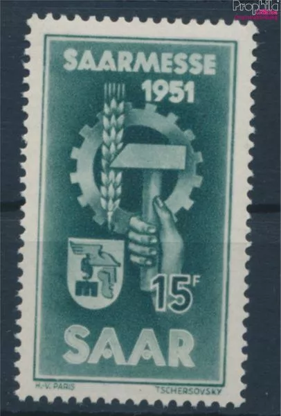 Briefmarken Saarland 1951 Mi 306 postfrisch (10214575