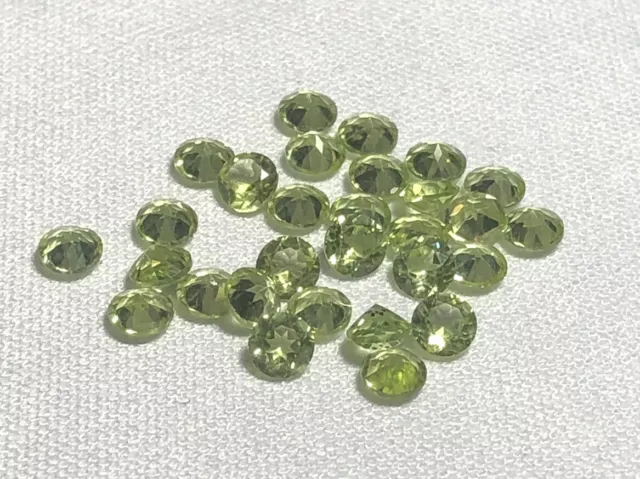 TOP PERIDOT! 1x Peridot - Rund Facettiert 3,5 mm