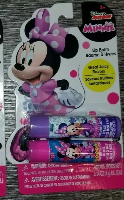 2 Disney Junior Minnie Mouse Lip Balm Chapstick Juicy Nwt
