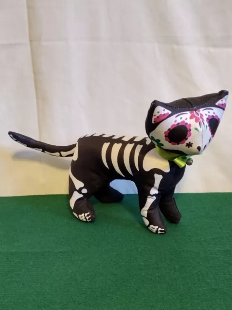 Day Of The Dead Target Halloween Plush Dia De Los Muertos Skeleton Cat  8”  42