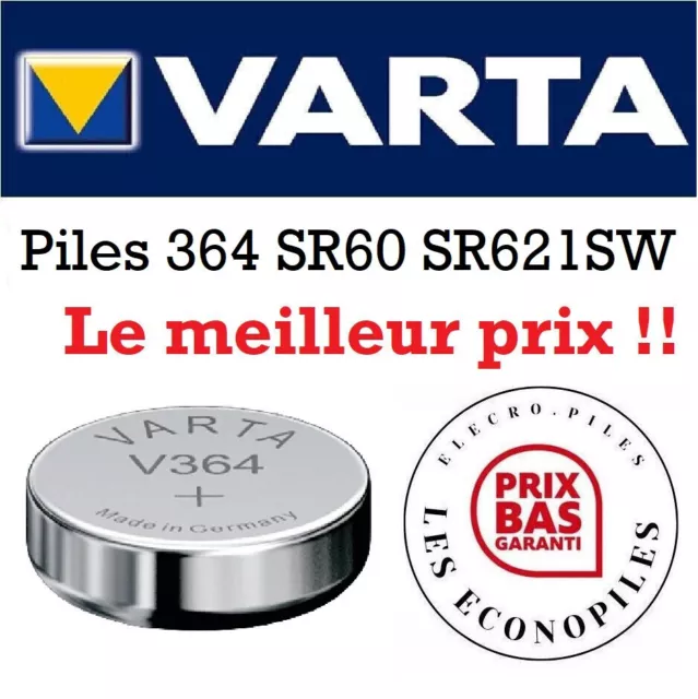 Pile 364 SR60 SR621SW VARTA spéciale montre ***LE MEILLEUR PRIX***