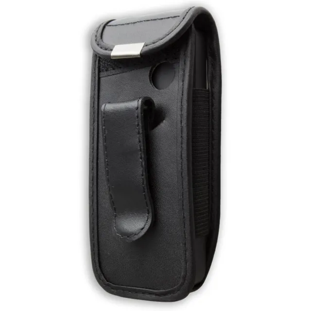 caseroxx Borsa in pelle con clip da cintura per Nokia 105 in nero fatto di vera 3