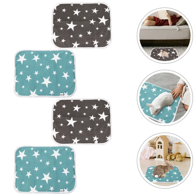 4 PIEZAS Ropa de cama doméstica hámster resistente a vacas Ropa de cama de conejo reutilizada