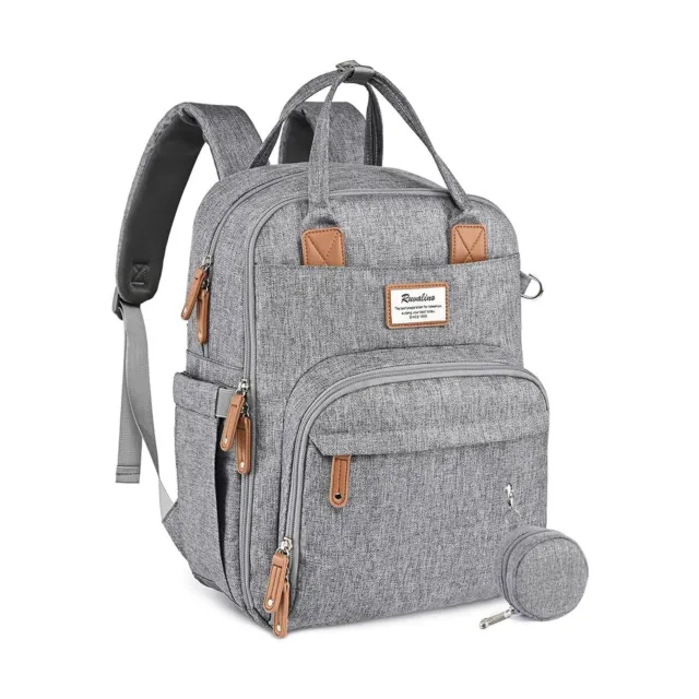 RUVALINO Diaper Bag Backpack, Multifunction Travel Back Pack Maternity Baby C...