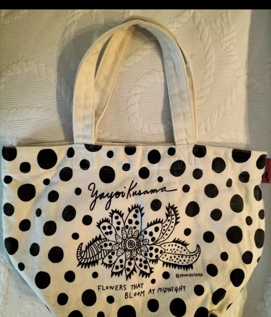 Yayoi Kusama Tote Bag White & Black Dot from Japan Mini Tote good