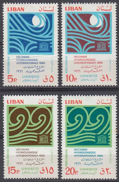 Liban Lebanon 1966 **/MNH (spots) Mi.975/78 Water UNESCO [sz0325]