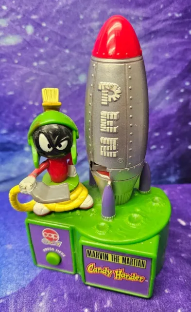 Marvin The Martian Candy Holder Pez Dispenser Looney Tunes Vtg 1998