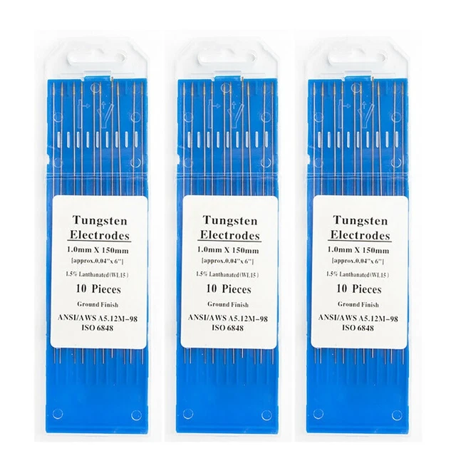 10 pièces électrode de soudage TIG lanthanated WL15 or haute capacité de cour