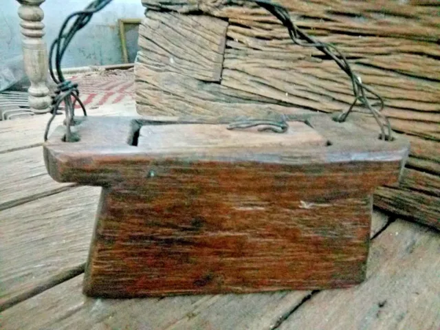 Vintage Antiguo Viejo Coleccionable Mano Temprano Período Colgante Madera Caja