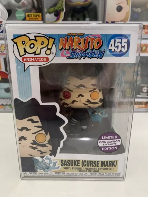 Funko Pop!Naruto Sasuke curse mark #455 Limited convention exclusive W Protector