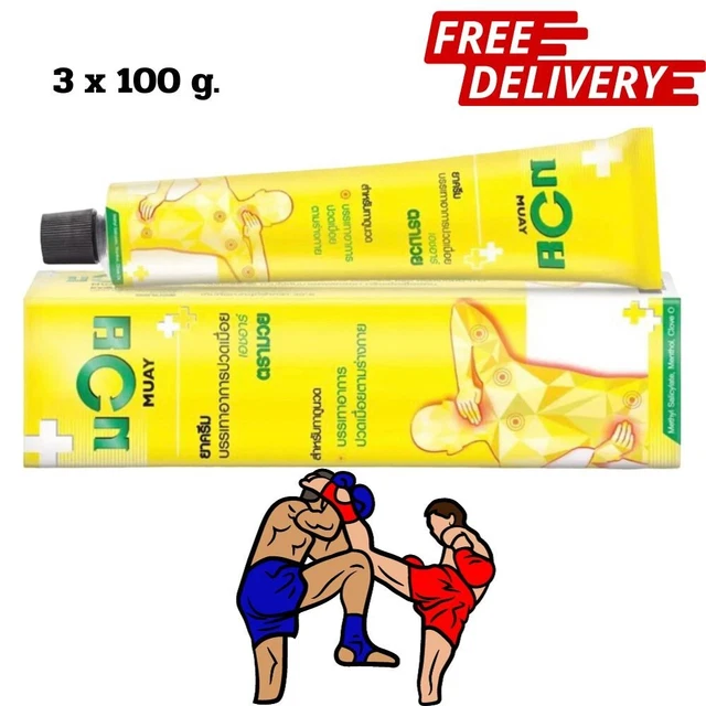 3 x 100 g.: crema de masaje atlético Namman Muay Thai deportes y boxeo