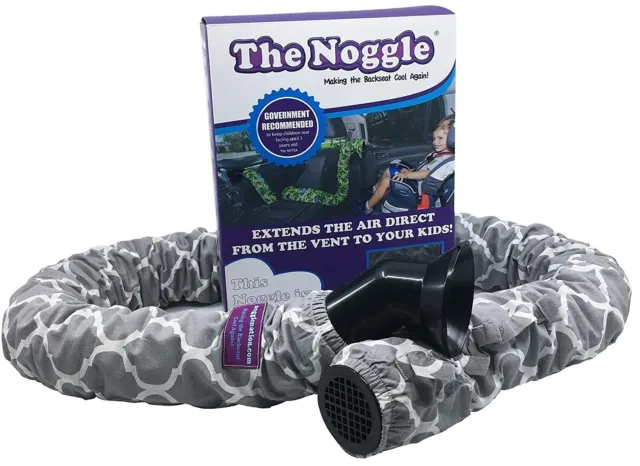 The Noggle-Making The Backseat Cool Again-Quick & Easy  Use  6Ft Grey quatreoil