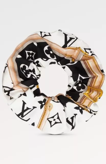 Louis Vuitton Headband Hair Band Black White Monogram 35x5cm Used Japan  Fedex