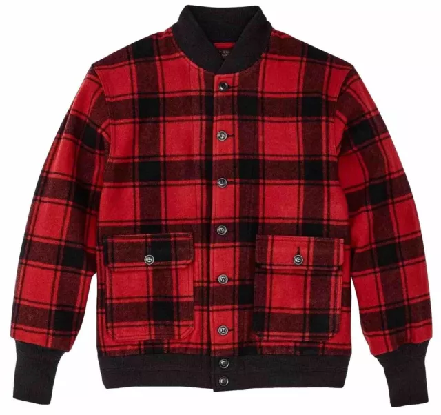 Filson CCC Wool Bomber 20263385 Red Black Plaid Check Jacket Limited Civilian CC