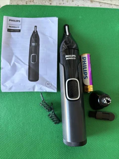 Philips Norelco Nose Trimmer 3000, For Nose, Ears and Eyebrows, Black No Box