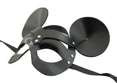 Mask from Venice Mouse Erotic Mistress Mischievous - Leather Genuine Black - 2