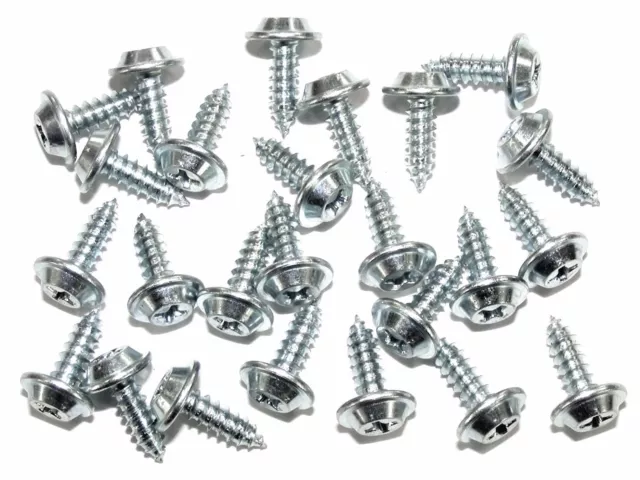Honda Silver Trim Screws- #8 x 1/2" Flat Top- 13/32" Head Dia- 25 screws- #216