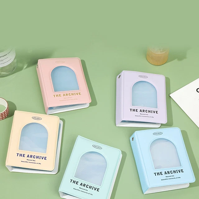 Álbum de fotos soporte para tarjetas álbum de 3 pulgadas libro de tarjetas carpeta de tarjetas carpeta linda