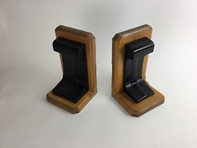 Antique Steel Train Track Rail Ties Bookends Railroad Railway Pair HEAVY 2 Style
