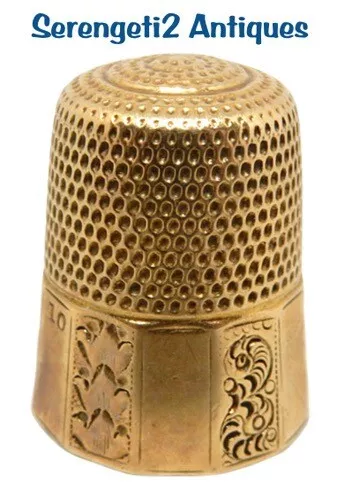 Antique 14K Gold Thimble Panels *C.1880s