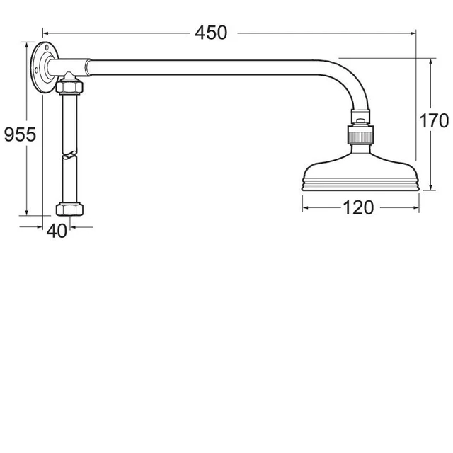 DEVA KITS08 TRADITIONAL Rigid Riser Kit and Shower head, Chrome Finish New £79.67 PicClick UK