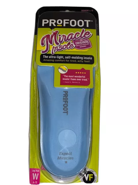 Profoot Women's Size 6-10 W The 2oz Miracle Custom Molding Insoles Shoe Inserts