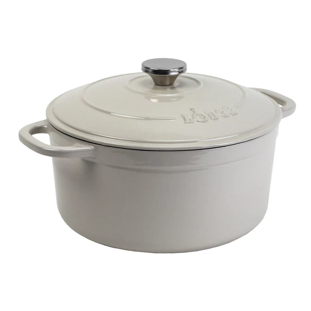 Cast Iron 5.5Quart Enameled Dutch Oven Broil Braise Bake Refrigerate Food Handle