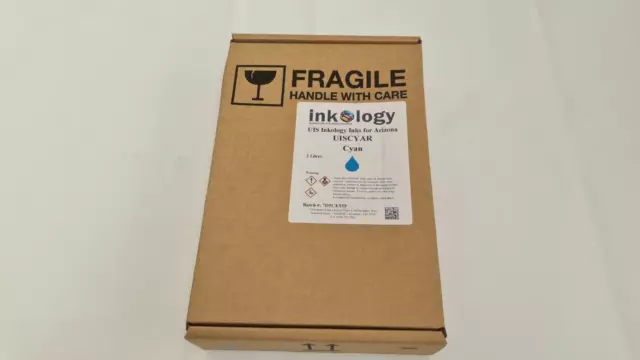 OCE Arizona replacement 2L Ink Bags  Cyan Colour Sealled New Never Used Inkology