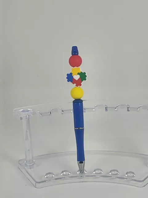 Autism Awareness Handmade Beaded Pen