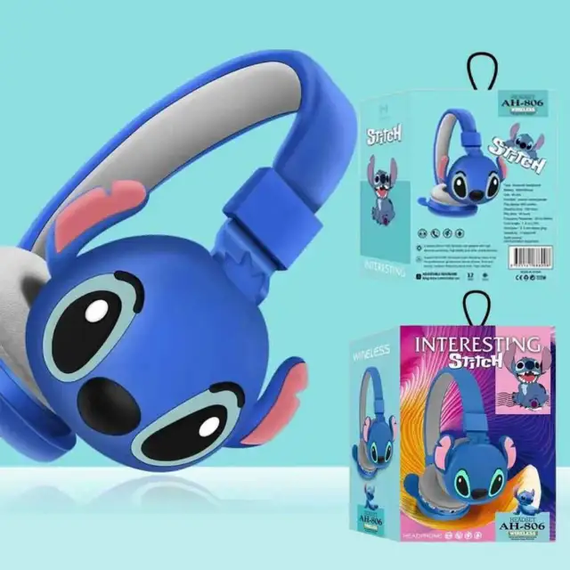 Lilo & Stitch Drahtlose Kopfhörer Weiche Ohrpolster Headset Weihnachtsgeschenk