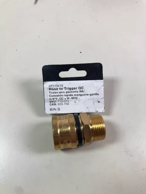 Powercare 3/8 in. Female Quick Connect x Male M22 Connector for Pressure Washer