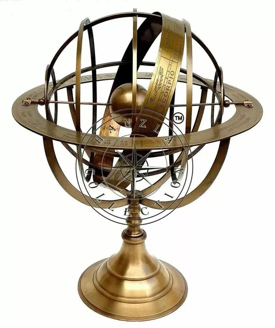 Sextant Nautique En Laiton Vintage - Style Antique Fonctionnel - Collection Instrument Maritime WWII