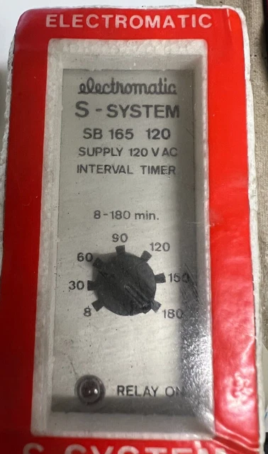 ELECTROMATIC S-SYSTEM SB165 Interval Timer, 8-180 Hour Dial, 120 Volt