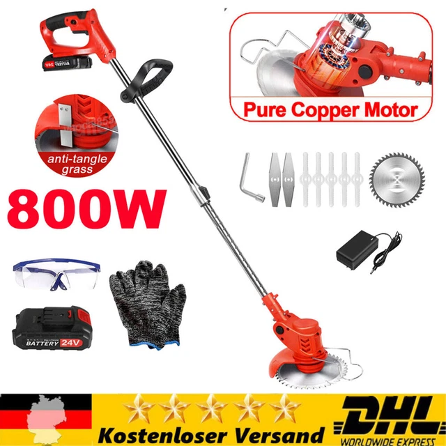 Decespugliatore Tagliabordi A Batteria 68V 2 Batterie Tagliaerba Elettrico 800w - Foto 8