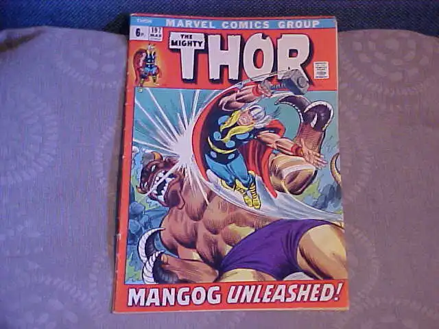 The Mighty Thor #197, Vol 1, March 1972, Marvel Comic (VF) 8.0 Condition 