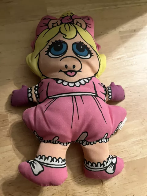Vintage 1988 Rare Muppet Babies Miss Piggy Plush Stuffed Toy