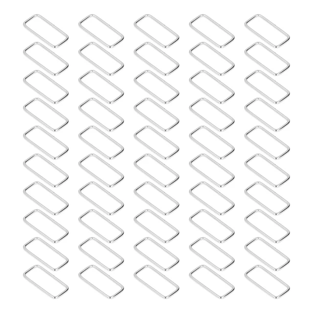 (3.8x38x15mm)50 Pièces Anneaux En Métal Anneaux De Boucle Rectangle En Fer