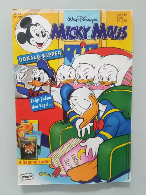 Micky Maus Heft 17 1993 mit Beilage Donald-Wipper + Sammelkarten